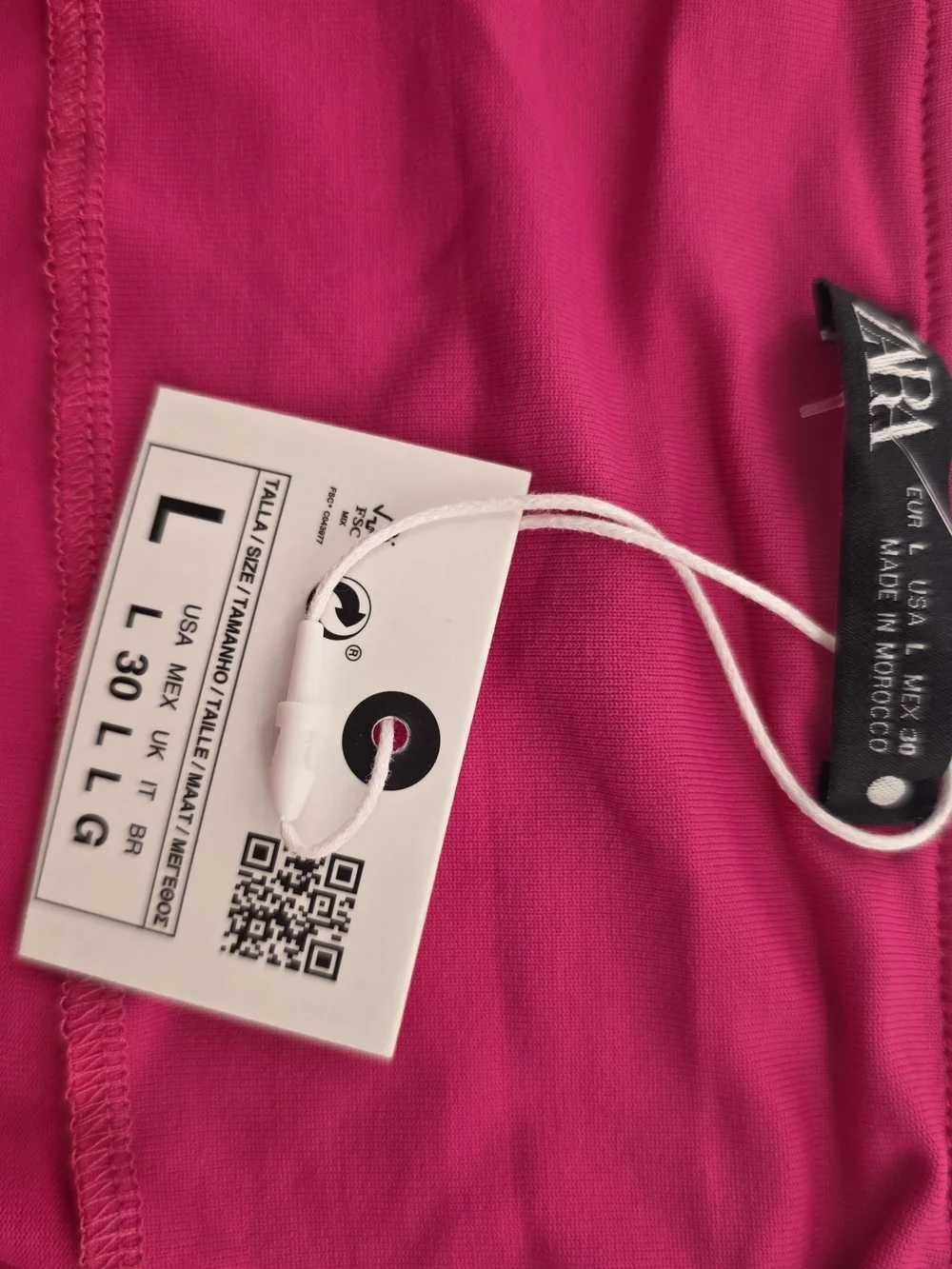 Zara Fuchsia Summer Bow Bodysuit Size L NWT - Picture 8 of 9